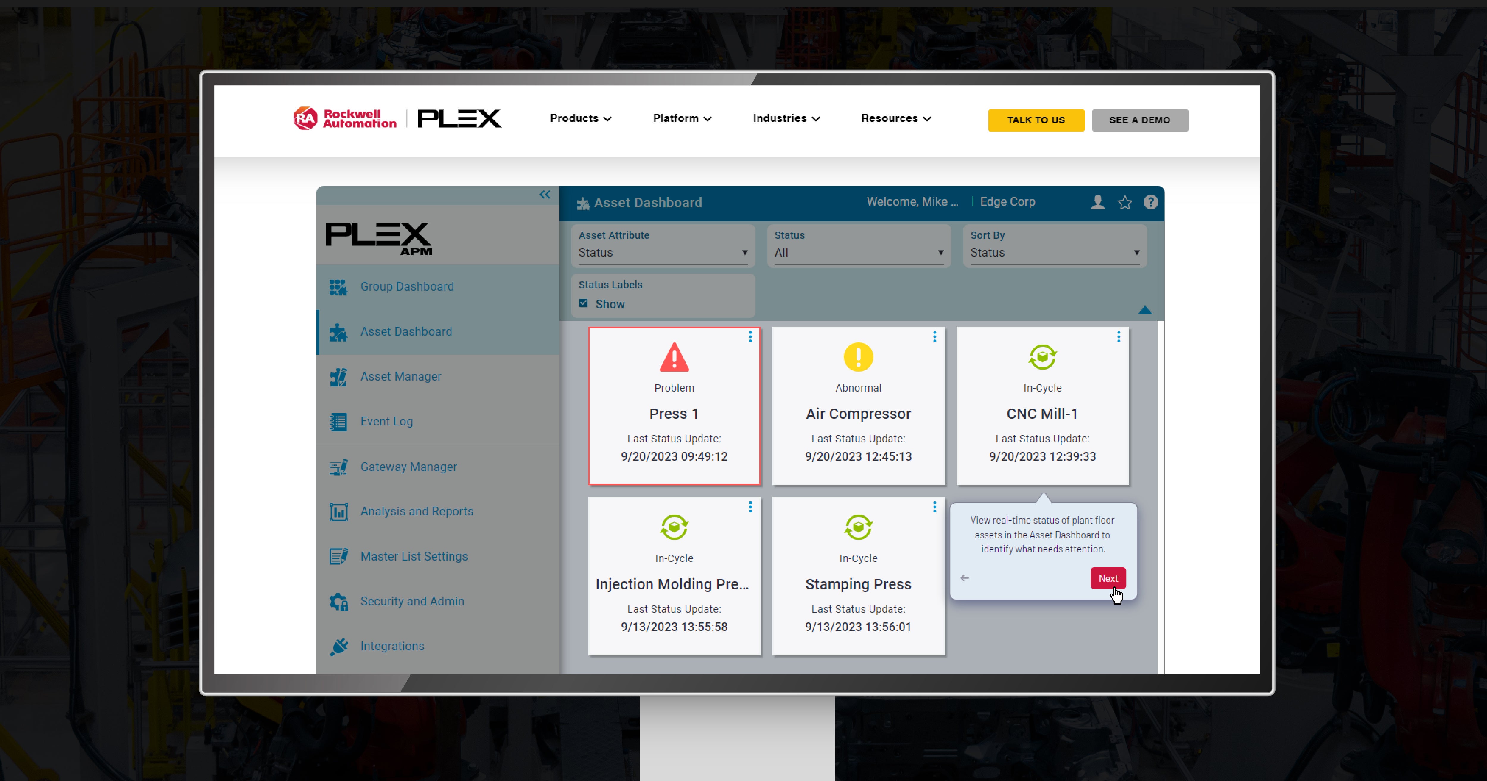 See How Plex Asset Performance Management Makes You Proactive